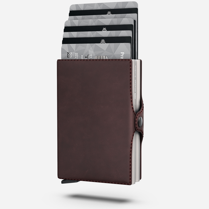 Double Pop Up Wallet Genuine Leather