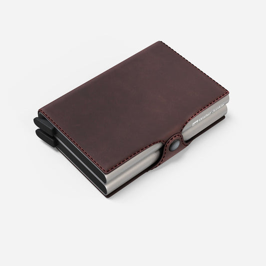 Double Pop Up Wallet Genuine Leather