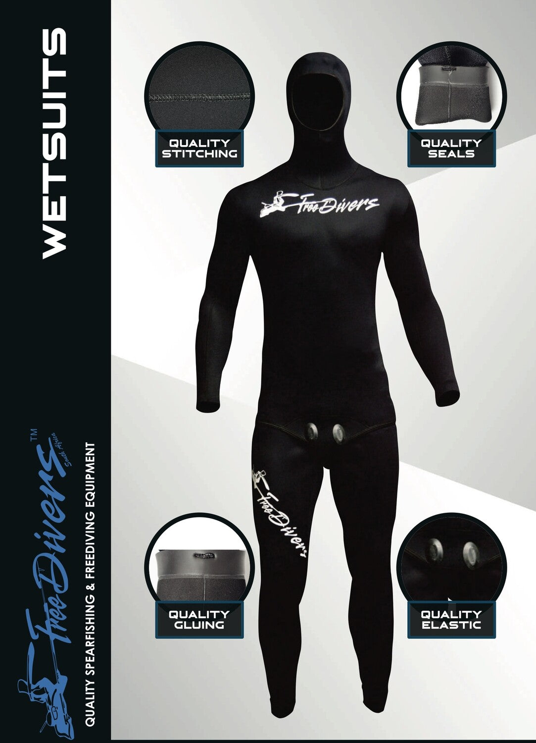 Custom Wetsuits Custom Made Wetsuit Black Open Cell – Freedivers Co.